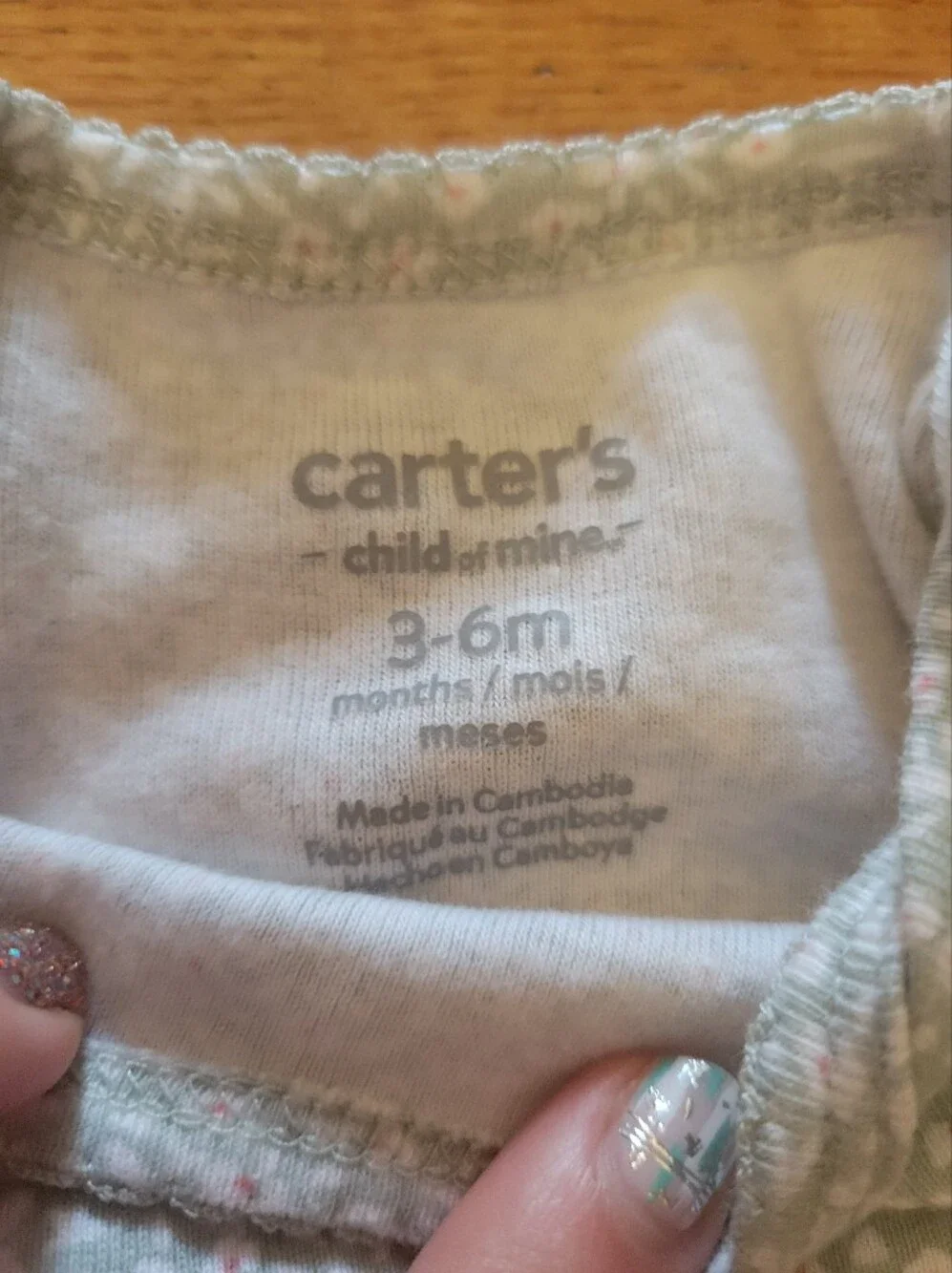 Carters 3-Piece Baby Bodysuit Set - Pink & Mint Strawberry Prints